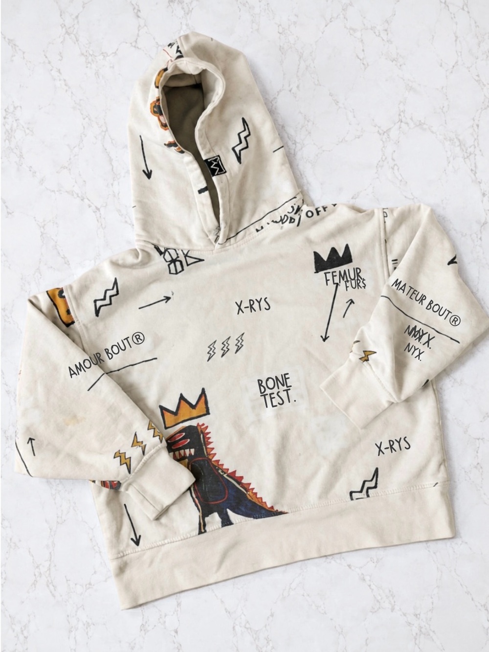 Jean-Michel Basquiat Zara Hoodie Art Graphic Sweatshirt | Kids 8-9